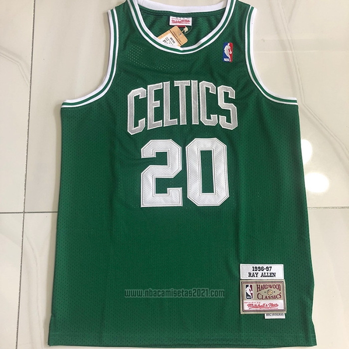 Camiseta Boston Celtics Ray Allen #20 Mitchell & Ness 1996-97 Verde